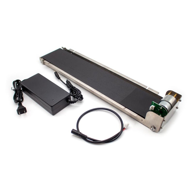 LeTkingok DC24V Stainless Steel Mini Conveyor Vending Machine- Track Cargo Lane Automatic Conveyor Belt 460MMx85MM Load 3.5-5KG (with Power, 35RPM) - Image 3